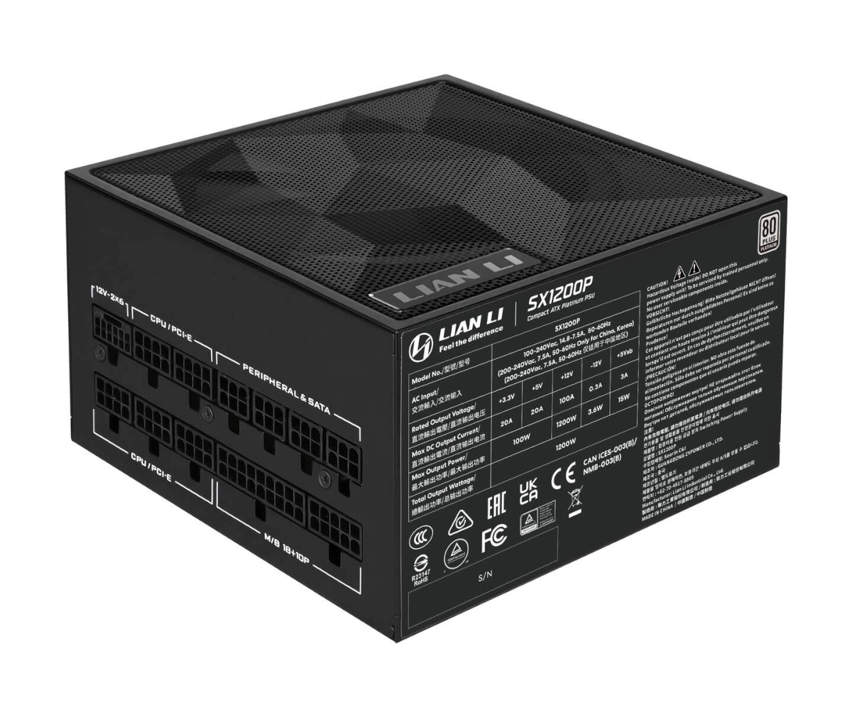 Lian Li SP1200 1200W 80 Plus Gold SFX wentylator